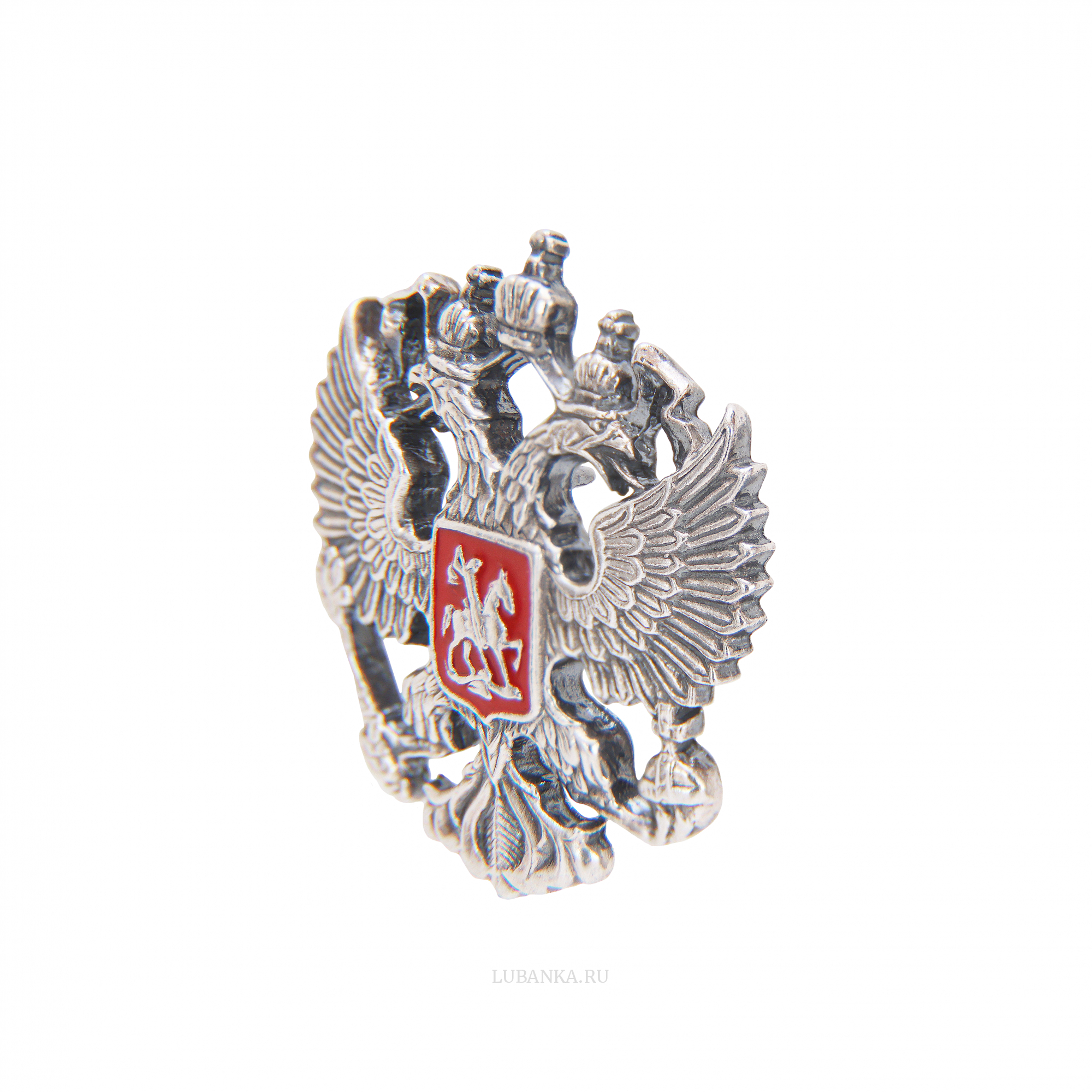 Значок Герб России серебро